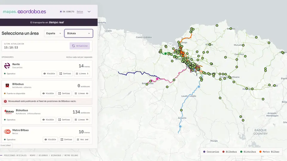 El transporte en tiempo real — captura 1 de 1